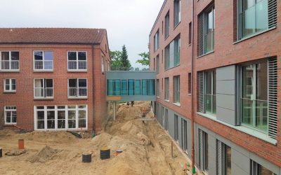Waldklinik Jesteburg Verbbindung Bestandsgebäude und Anbau